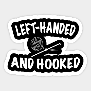 Left Handed and Hooked Crochet Hook Yarn Sticker